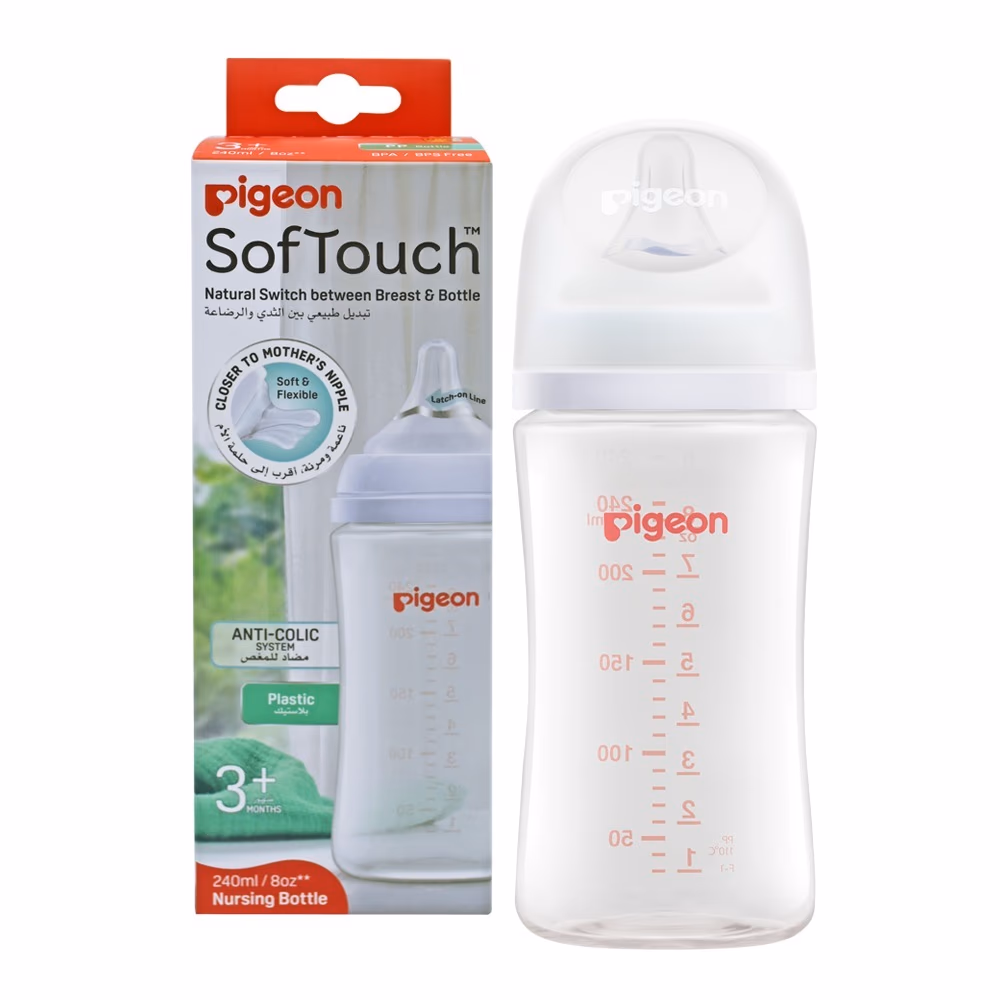Pigeon Soft Touch Nursing Bottle Plastic 3+ Months 240ml 1