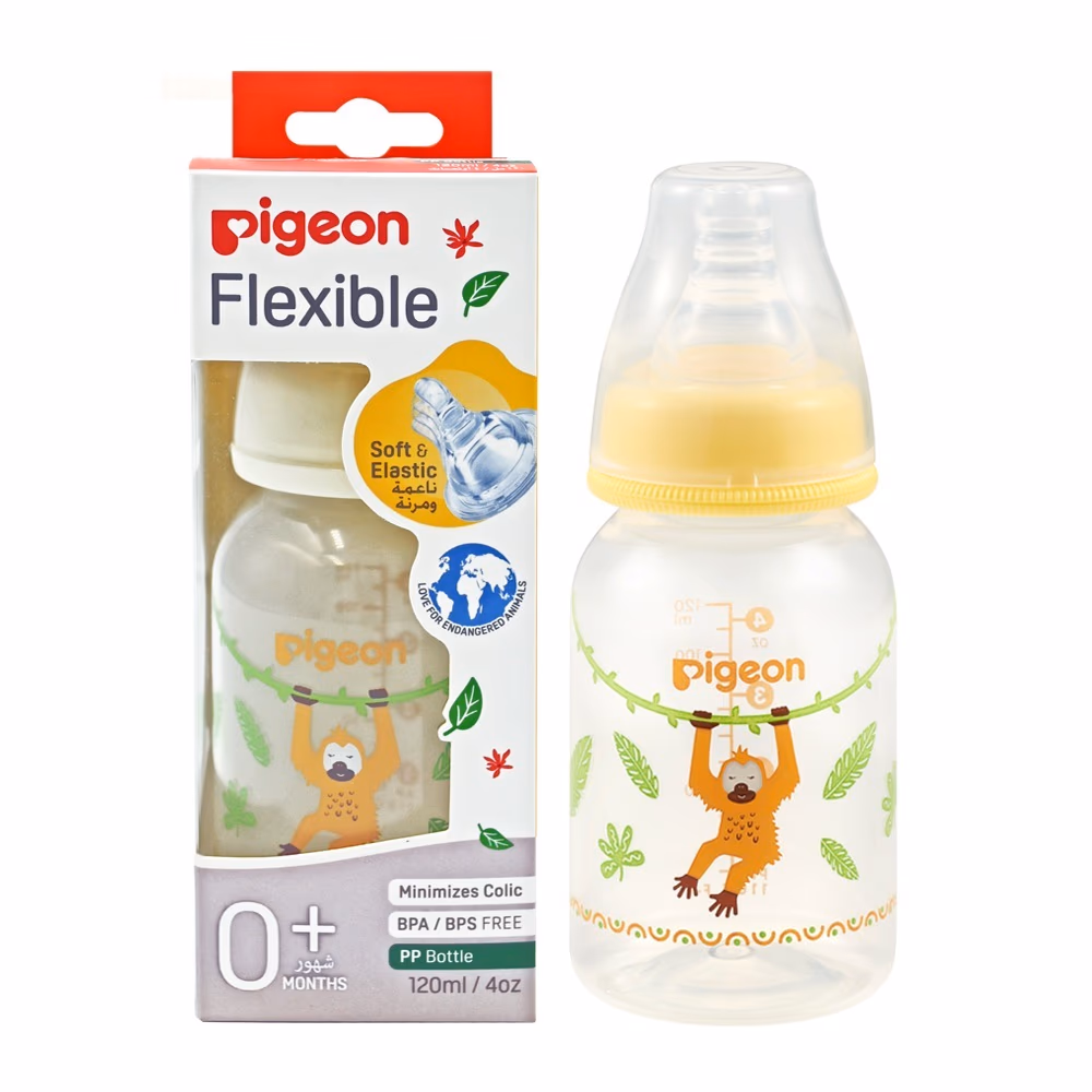 Pigeon Slim Neck Bottle Animals 120ml 415