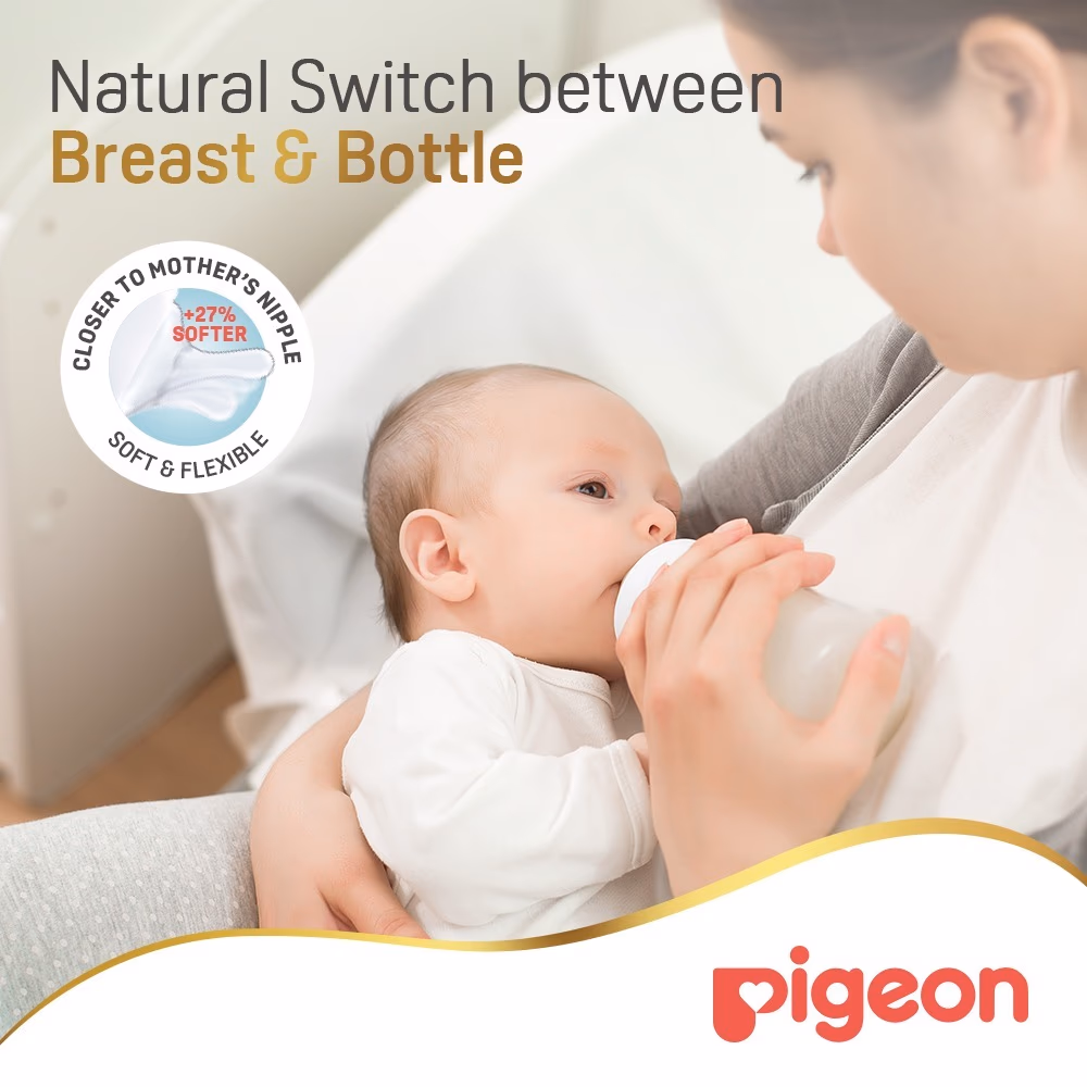 Pigeon Soft Touch Wide Neck Nipple S 2PC 3