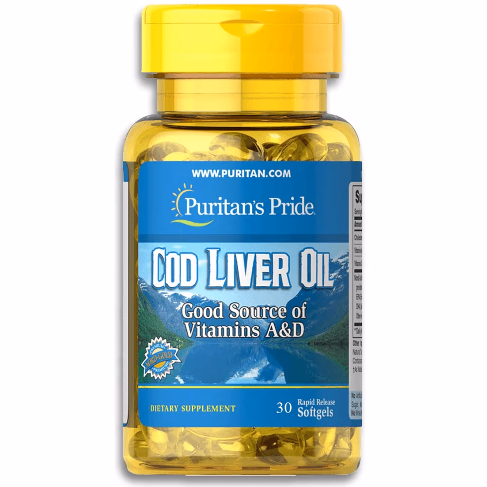Puritan's Pride Cod Liver Oil 30 Softgels 1