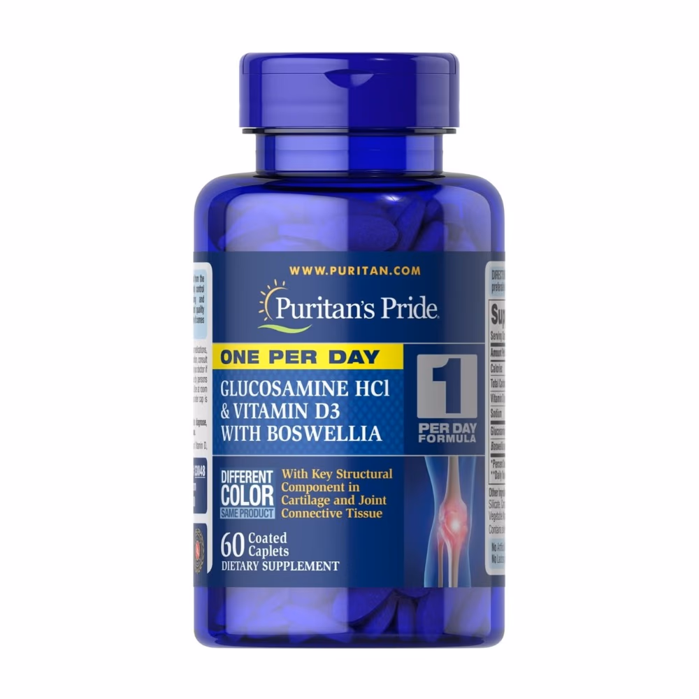 Puritan's Pride Glucosamine Vitamin D3 with Boswellia 60 Caps 1