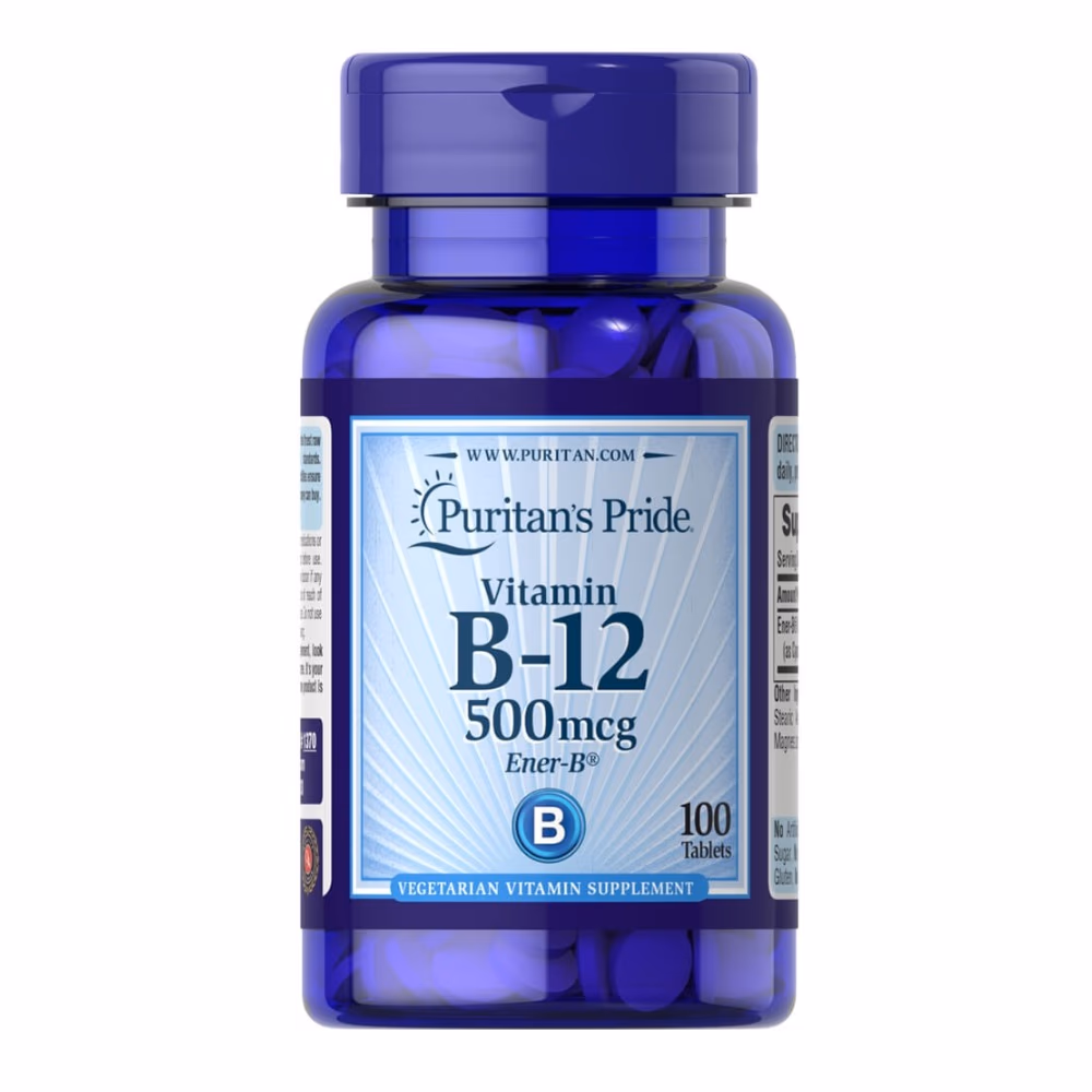 Puritan's Pride Vitamin B12 500mcg 100 Tabs