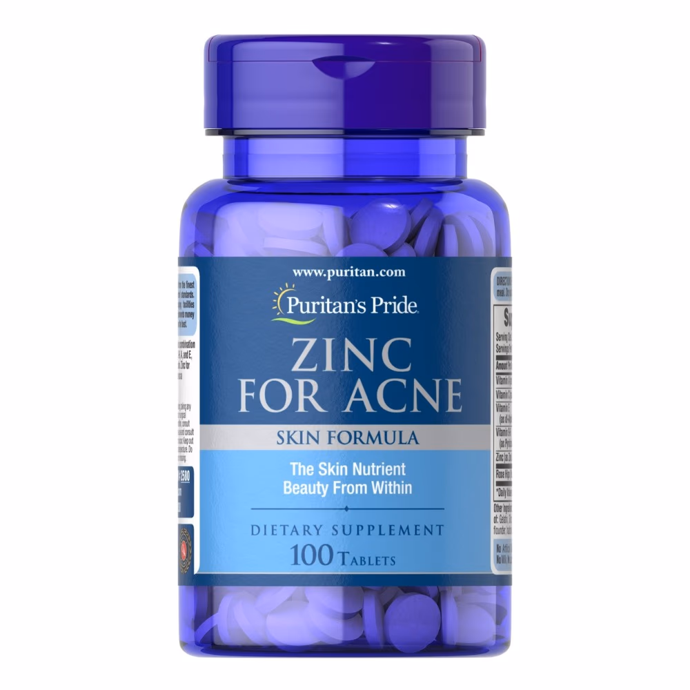 Puritan's Pride Zinc for Acne 100 Tabs 1