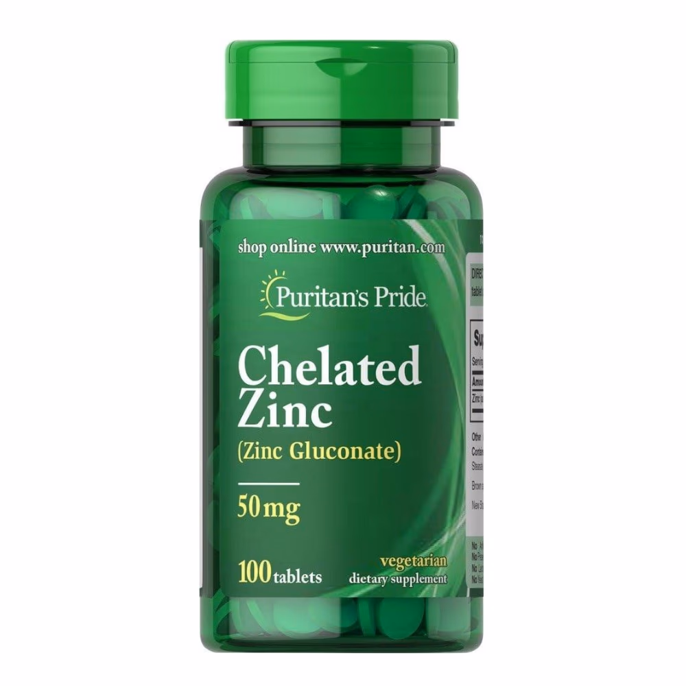 Puritan's Pride Zinc Gluconate 50mg 100 Tabs 1