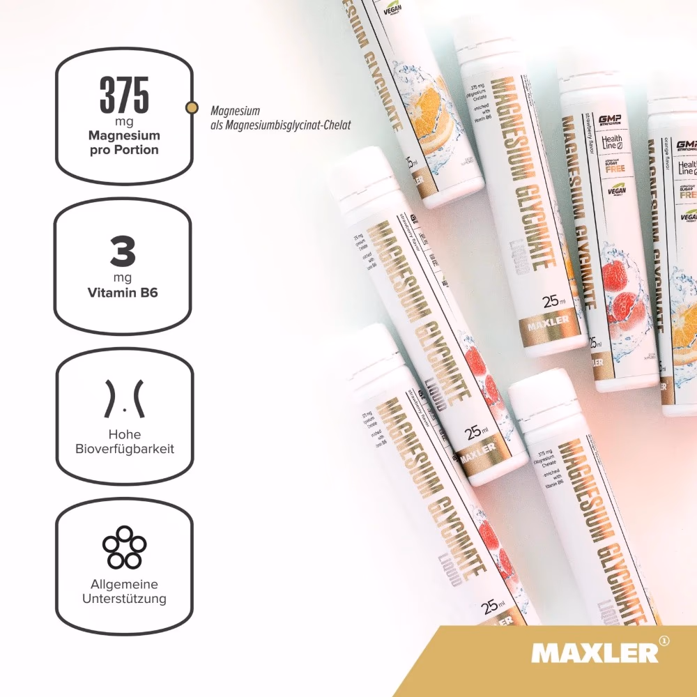 Maxler Magnesium Glycinate Liquid Strawberry 14x25ml 2