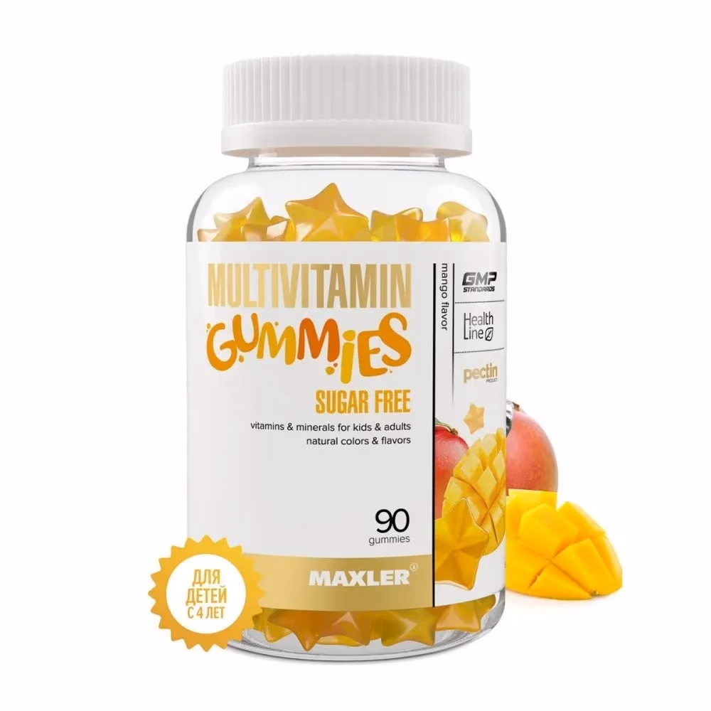 Maxler Multivitamin Sugar Free Mango Gummies 90S 1