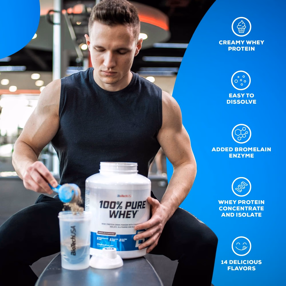 BioTechUSA Pure Whey Strawberry 2270g: High-Quality Whey Protein Blend for Muscle Growth & Recovery 4