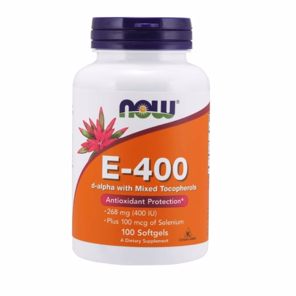 Now Vitamin E 400 with Selenium 100 Softgels 1