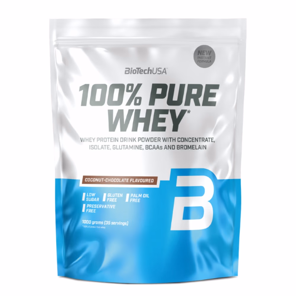 BioTechUSA Pure Whey Coconut-Chocolate 1000g: High-Quality Whey Protein Blend for Muscle Growth & Recovery