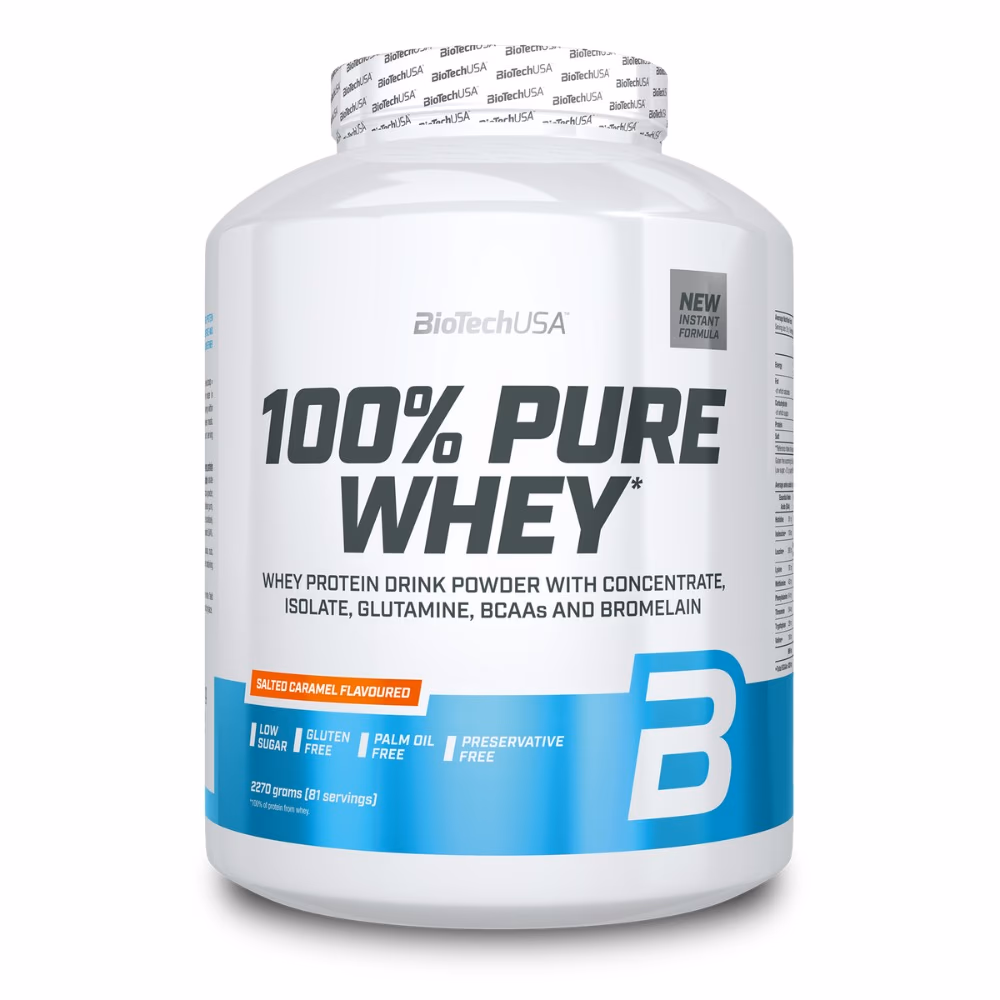 BioTechUSA Pure Whey Salted Caramel 2270g: High-Quality Whey Protein Blend for Muscle Growth & Recovery 1