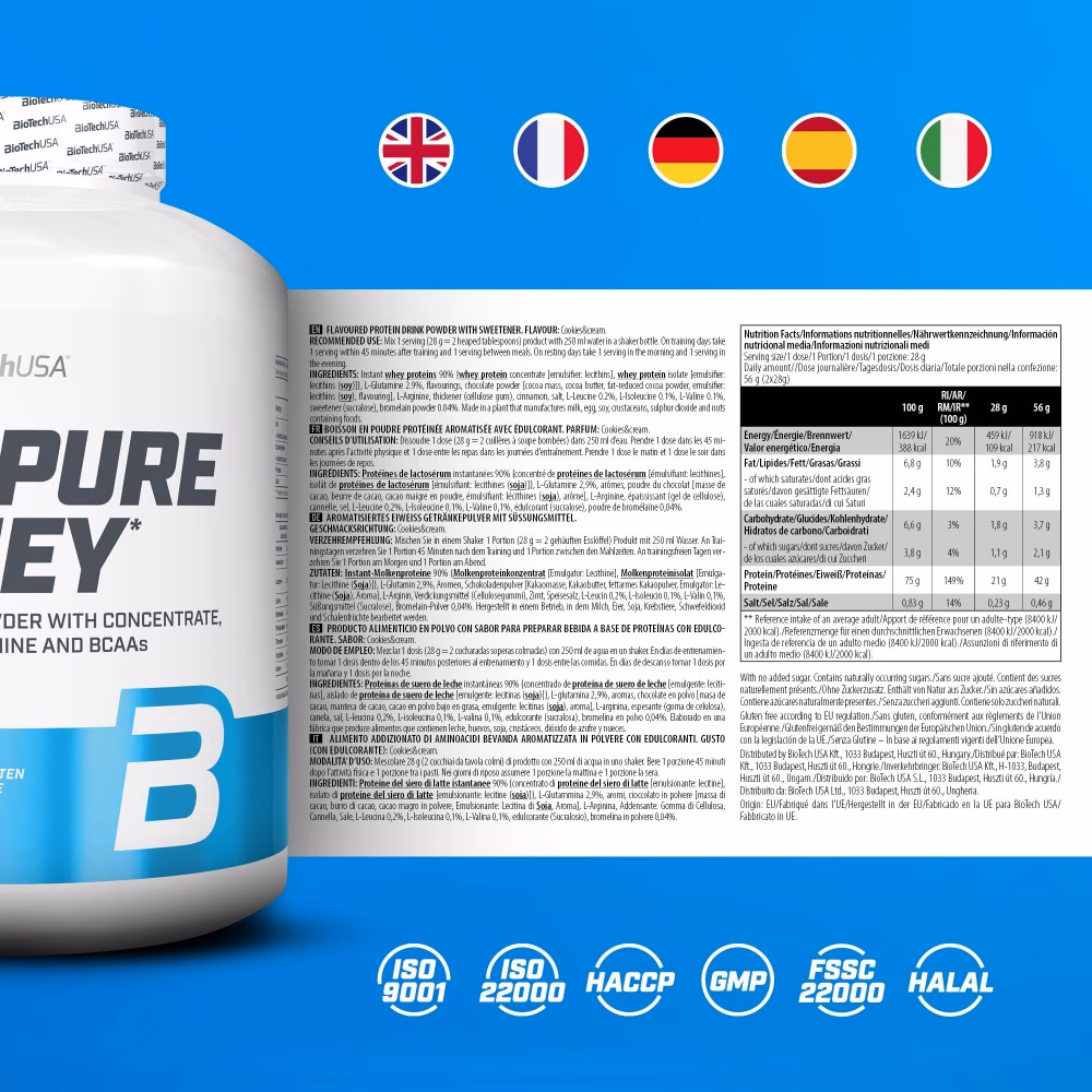 BioTechUSA Pure Whey Salted Caramel 2270g: High-Quality Whey Protein Blend for Muscle Growth & Recovery 3