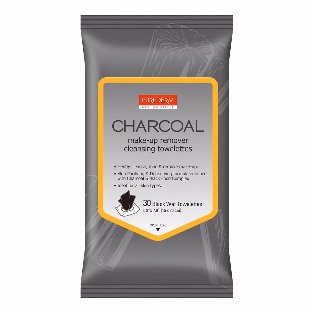 Purederm Charcoal Makeup Remover Towels 30s ADS-633