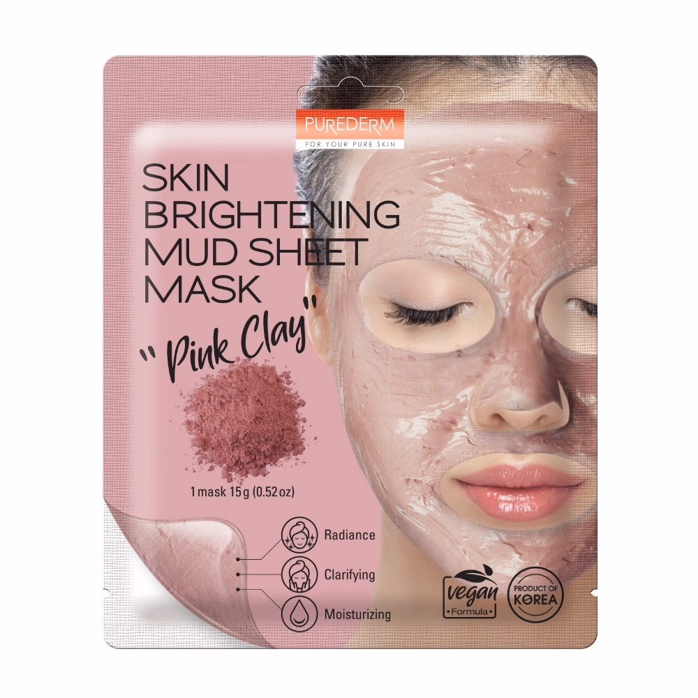 Purederm Mud Sheet Pink Clay Mask ADS-834