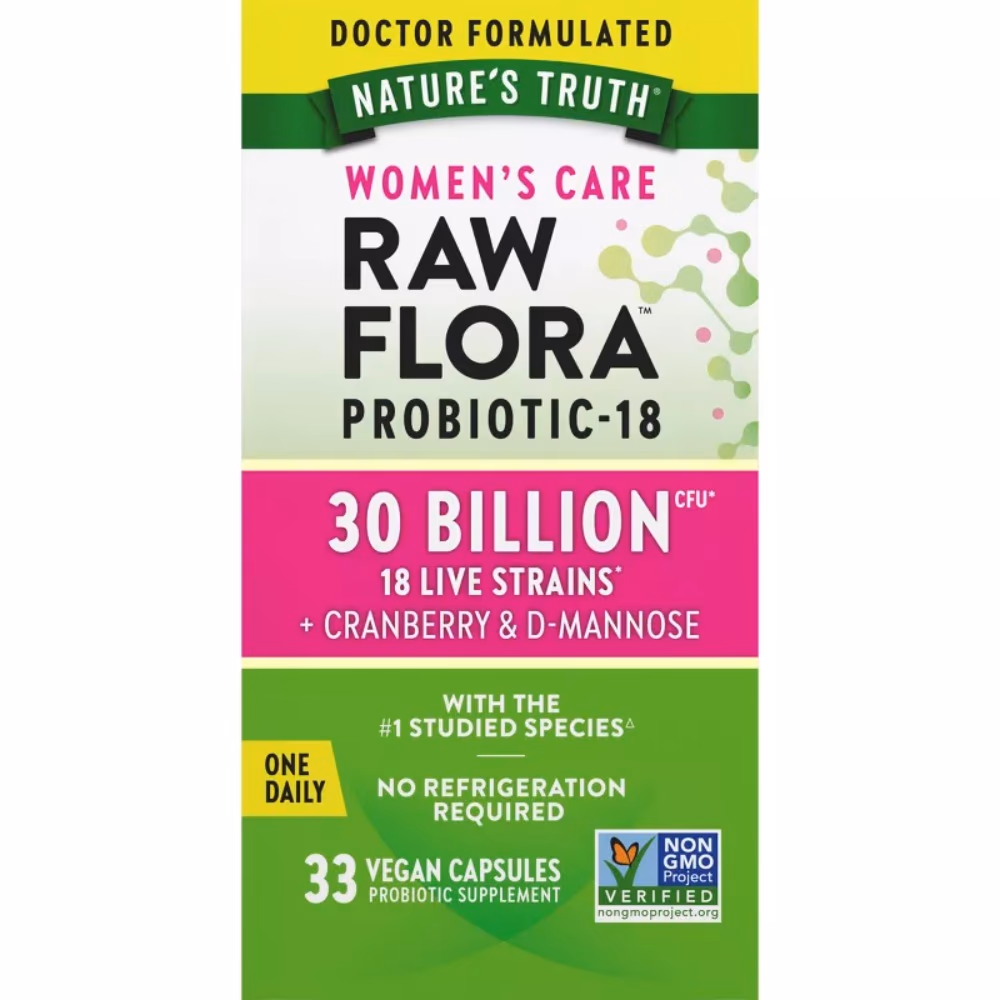 Nature's Truth Raw Flora Probiotic-18 30 Billion 33 Capsules 1