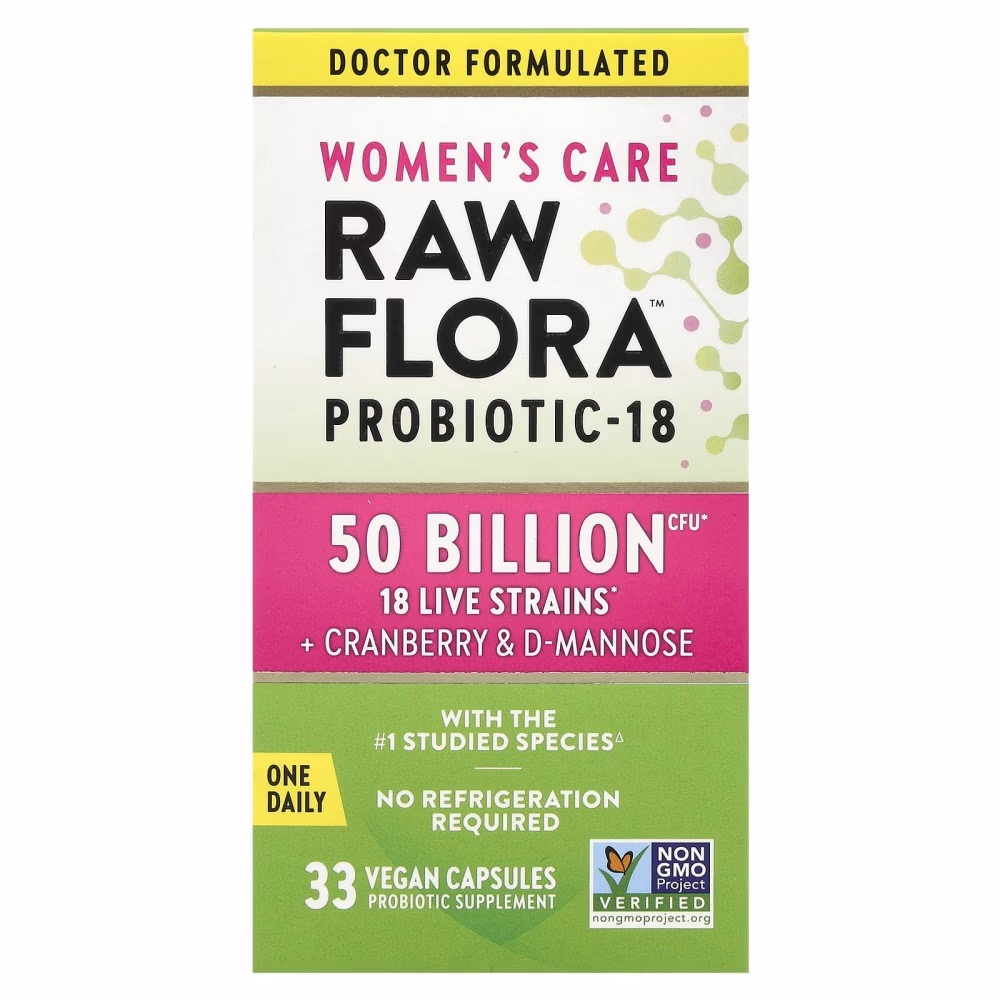 Nature's Truth Raw Flora Probiotic-18 50 Billion 33 Capsules
