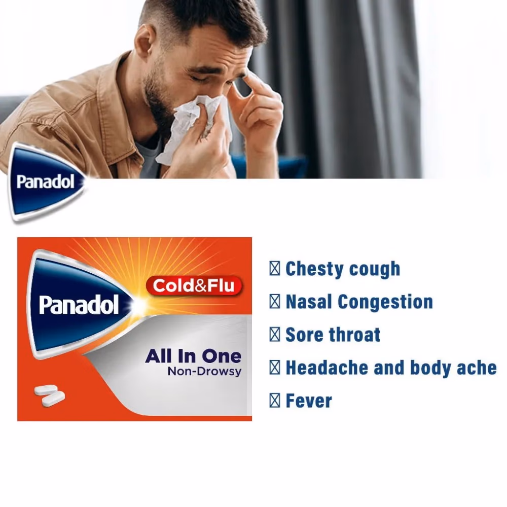 Panadol Cold & Flu All in One - 24 Tablets 3