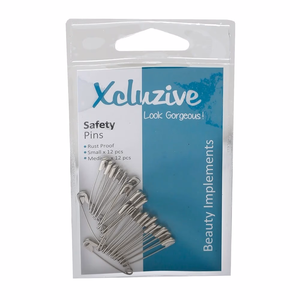 Xcluzive Safety Pins Small & Medium – 24s 1