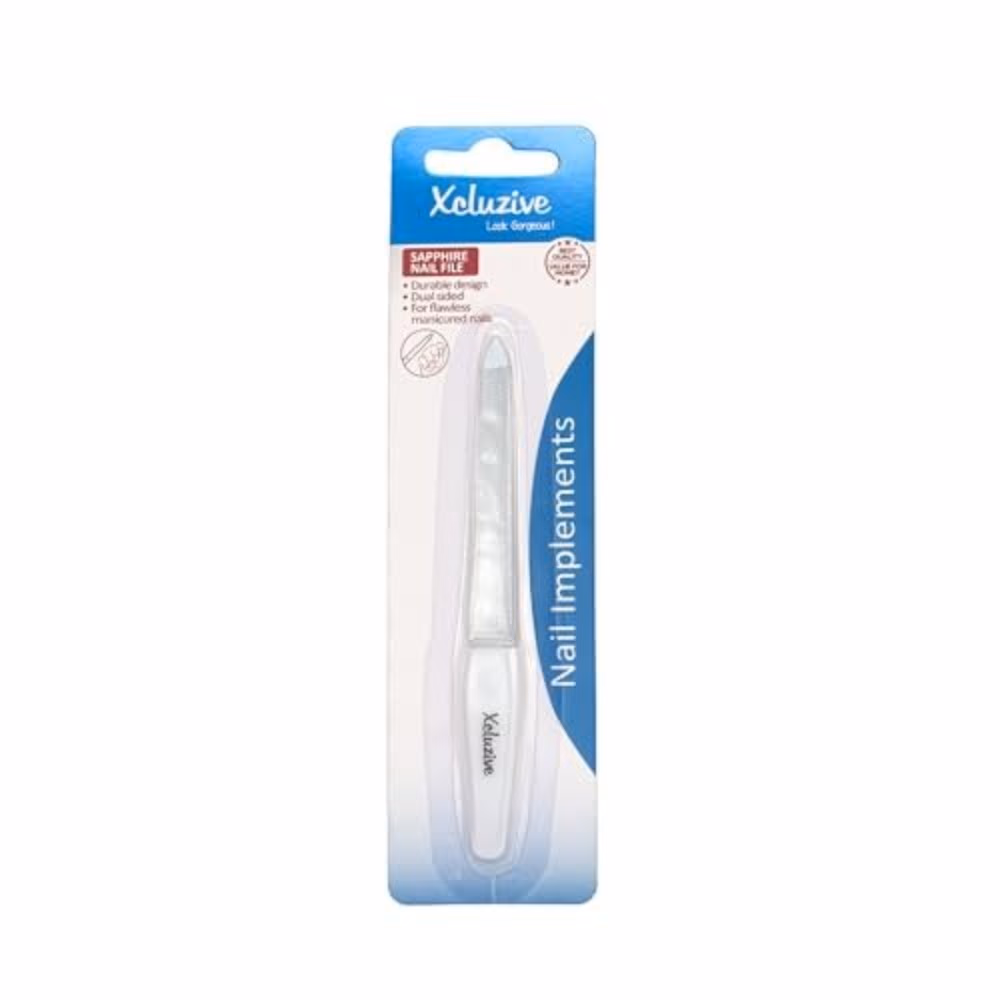 Xcluzive Sapphire Nail File with Plastic Handle