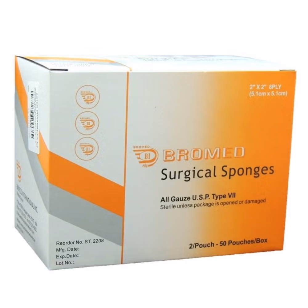 Bromed Gauze Sponge 2x2 8Ply