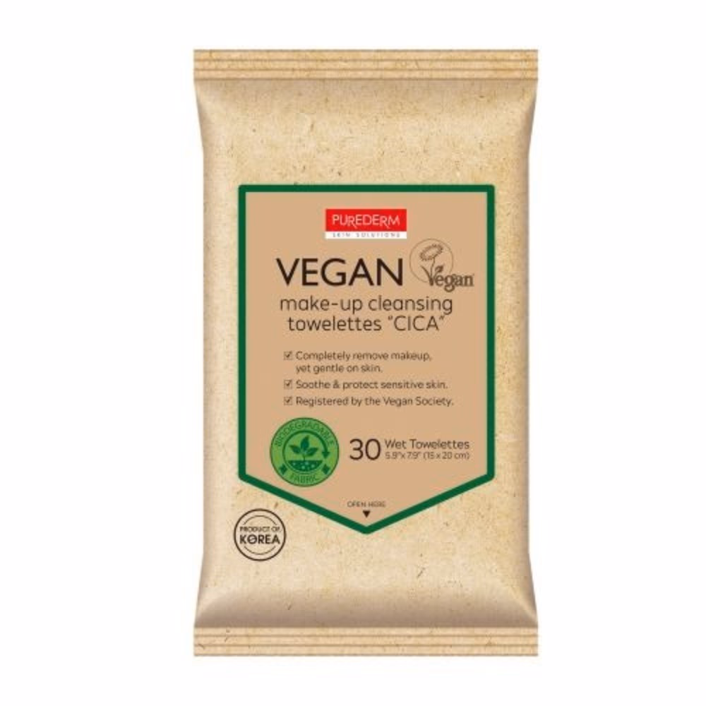 Purederm Vegan Makeup Remover Towel 30s ADS-844