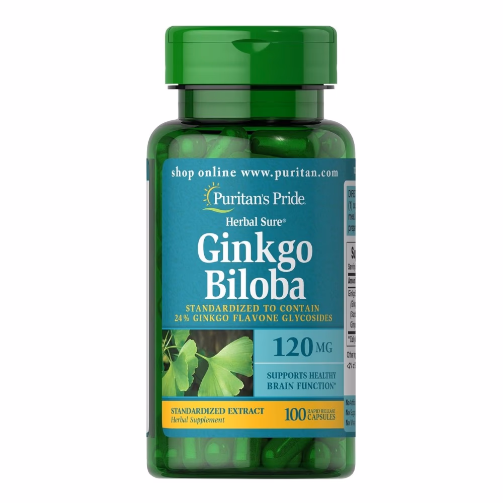 Puritan's Pride Ginkgo Biloba 120mg 100 Capsules