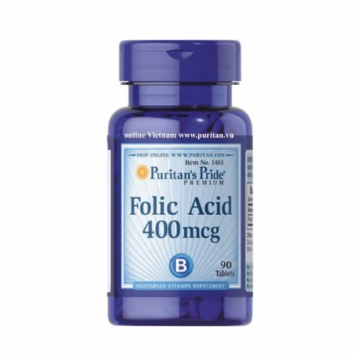 Puritans Pride Folic Acid 400 mcg – 90 Tablets 1