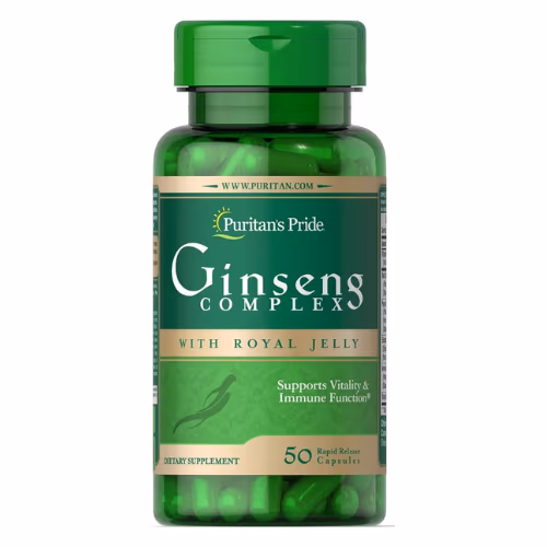 Puritans Pride Ginseng Complex with Royal Jelly – 50 Capsules 1