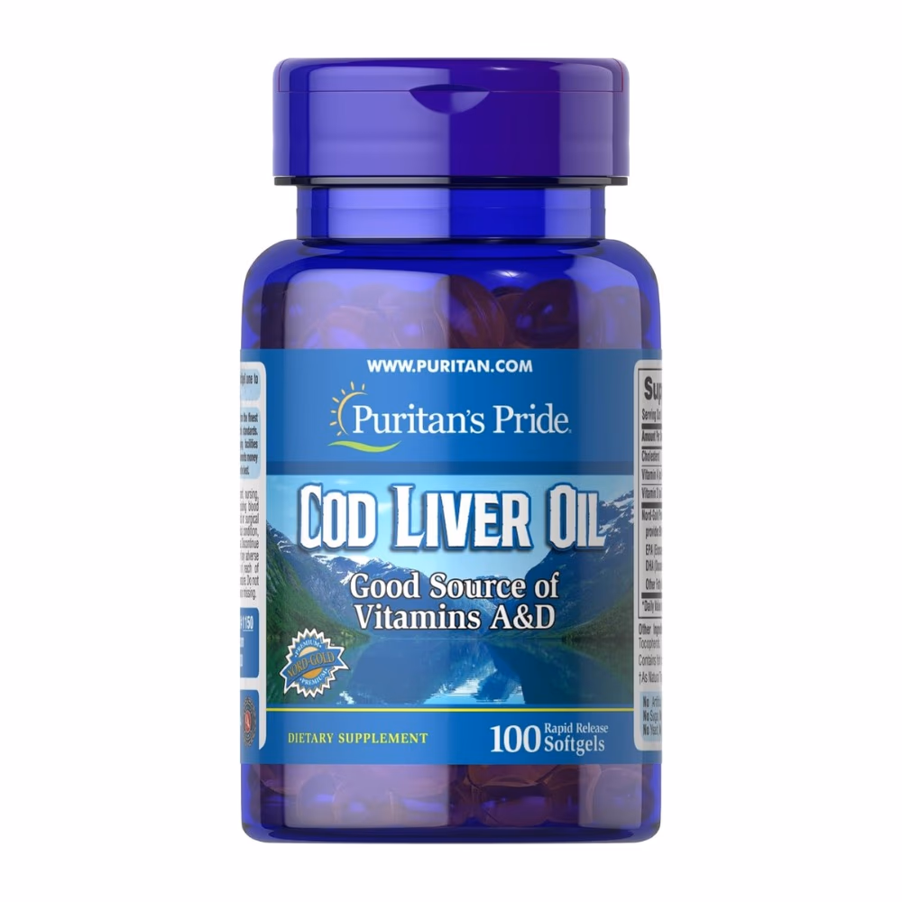 Puritans Pride Cod Liver Oil Softgels 100s 1