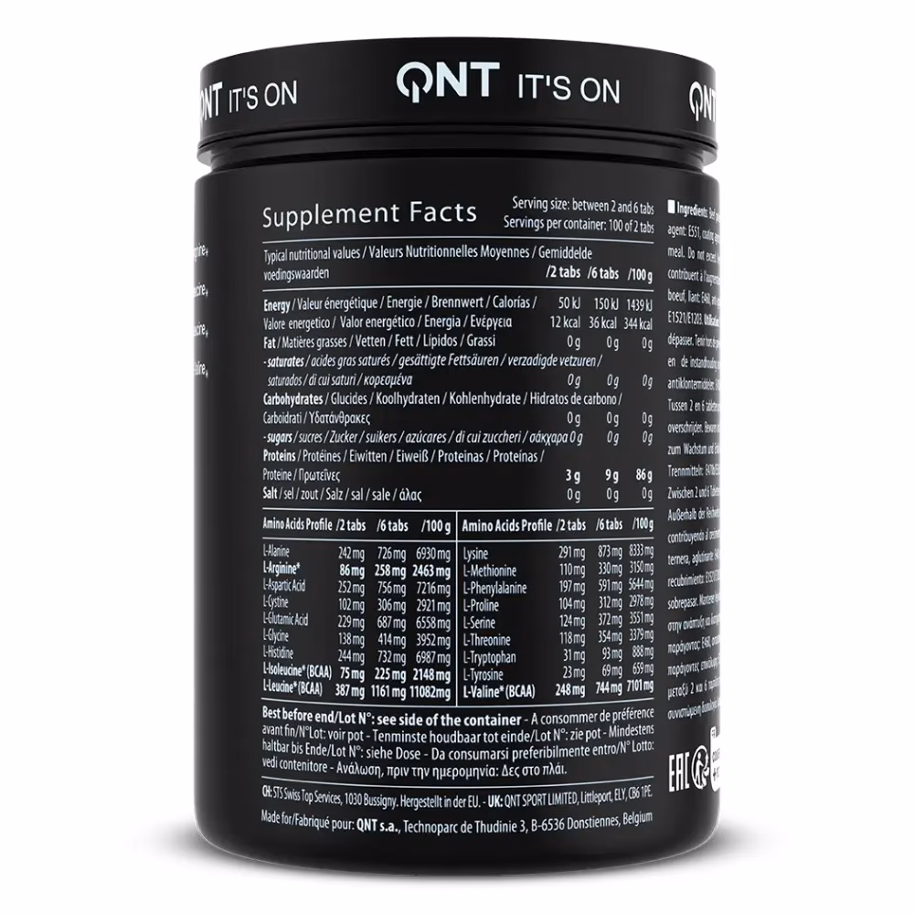 QNT Metapure 3000 Beef Amino - 200 Tablets 2