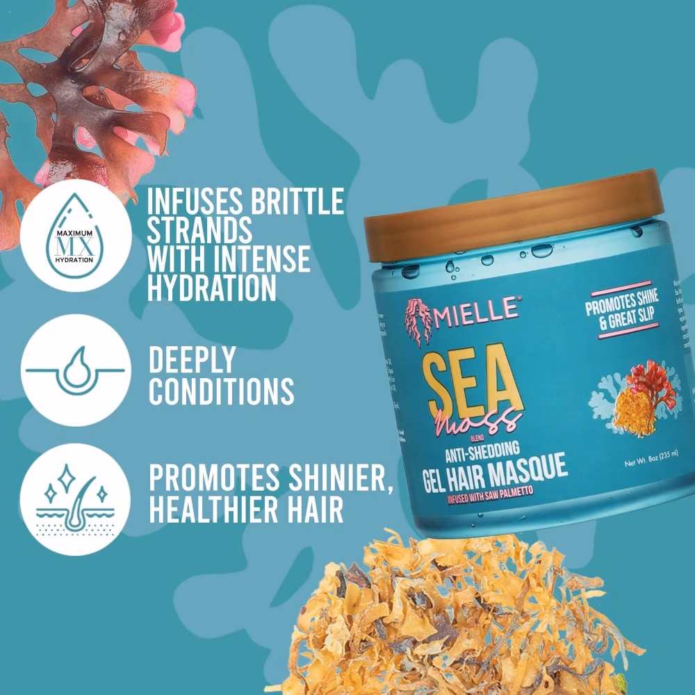 Mielle Sea Moss Anti Shedding Gel Hair Masque (235ml) 3
