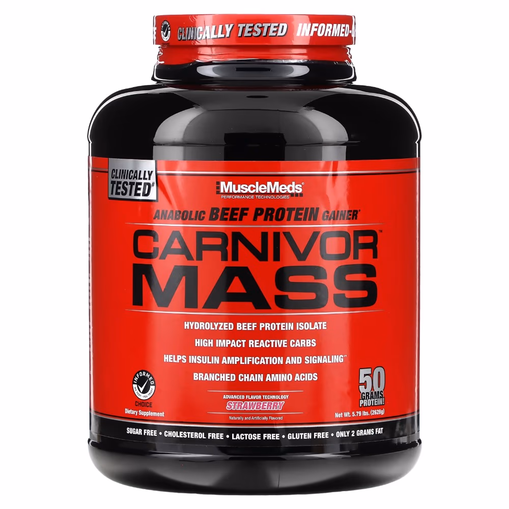 MuscleMeds Carnivor Mass  Strawberry 5.7lb 1