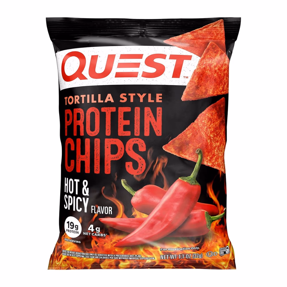 Quest Tortilla Protein Chips Hot Spicy 32g 1