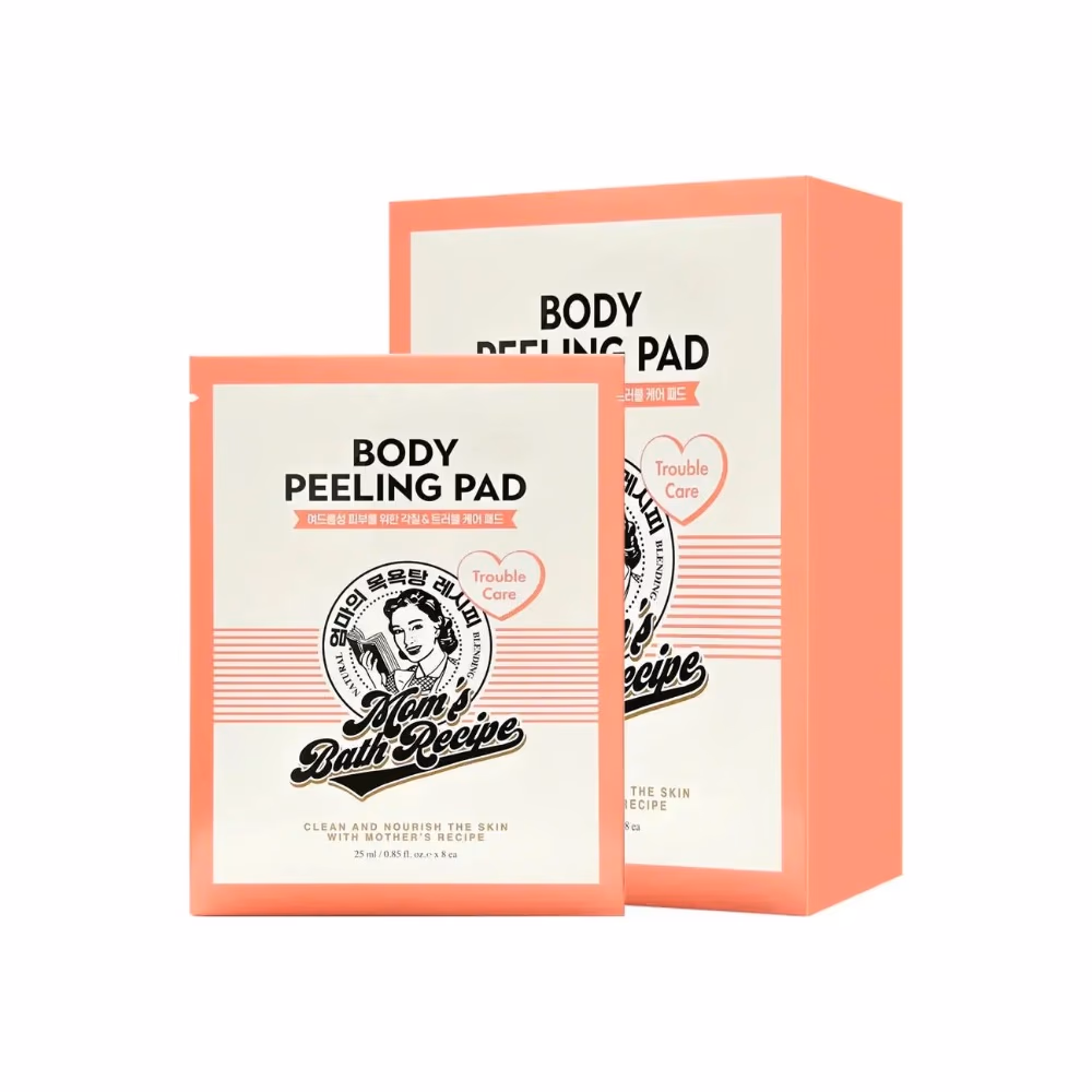 Moms Bath Recipe Body Peeling Pad Peach (25ml x 8 sheets) 1
