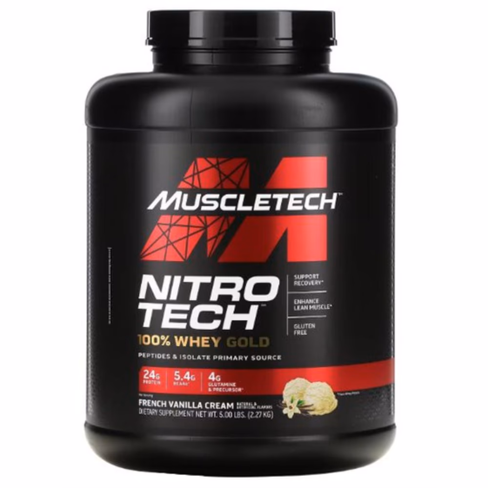 MuscleTech Nitro Tech Whey Gold French Vanilla 5.5lb 1