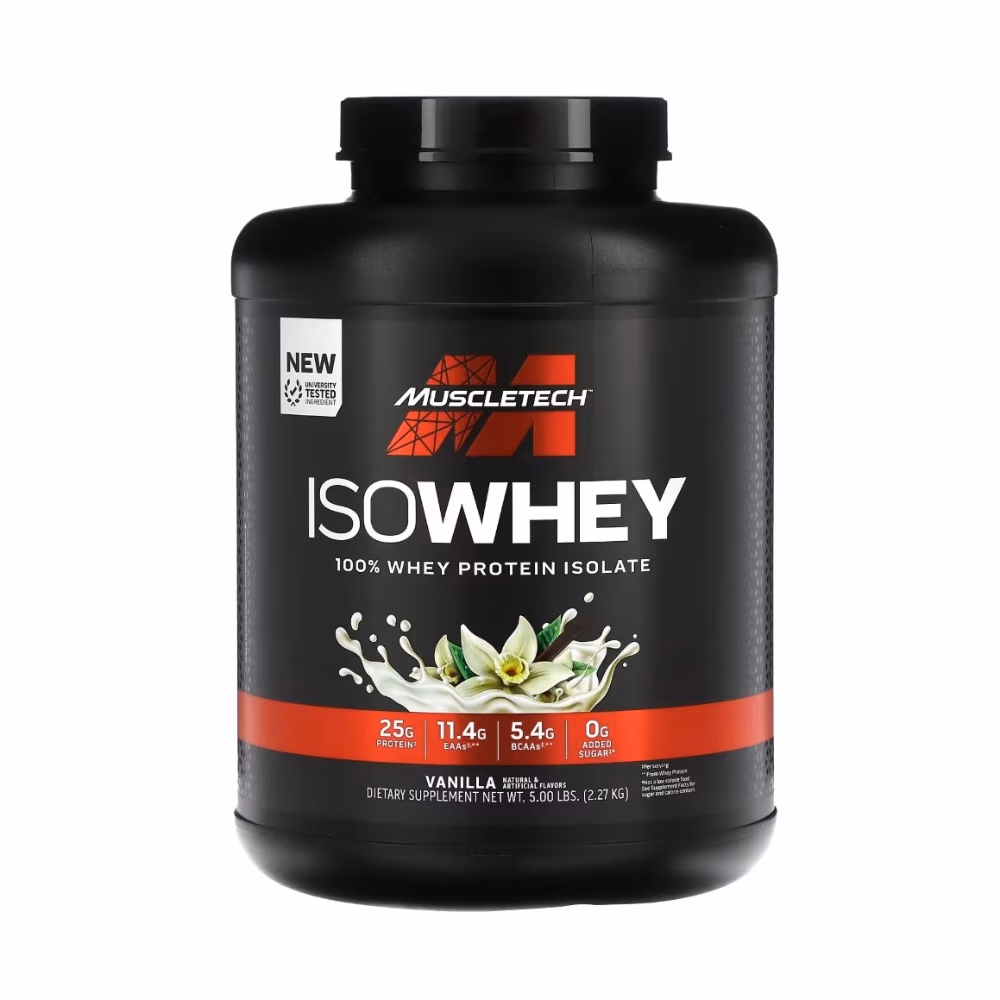 MuscleTech IsoWhey 100% Whey Protein Isolate - Vanilla flavor 5LB