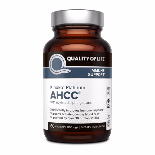 Quality of Life Platinum AHCC 750mg 60 Vegetarian Capsules 1