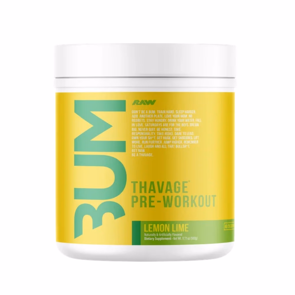 Raw Bum Thavage Pre-Workout 502g Lemon Lime