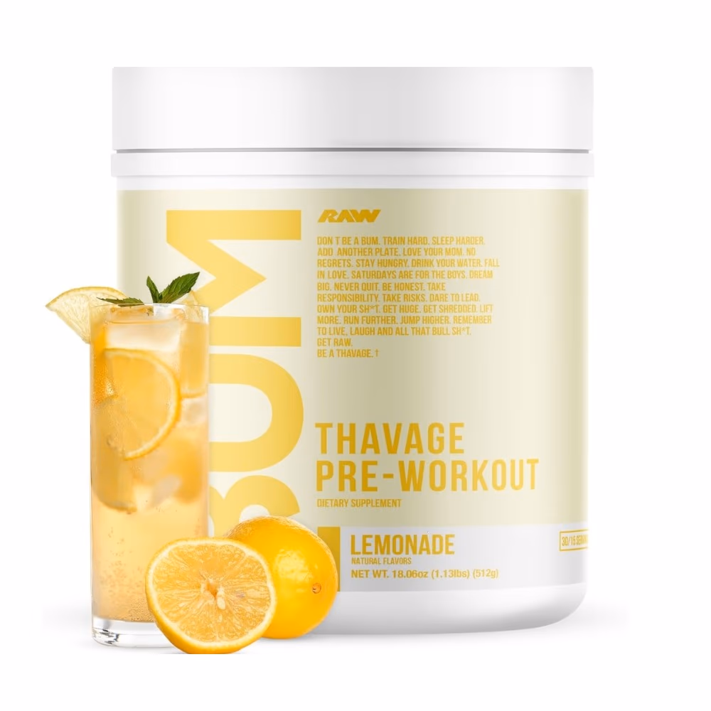 Raw Bum Thavage Pre-Workout 528g Lemonade