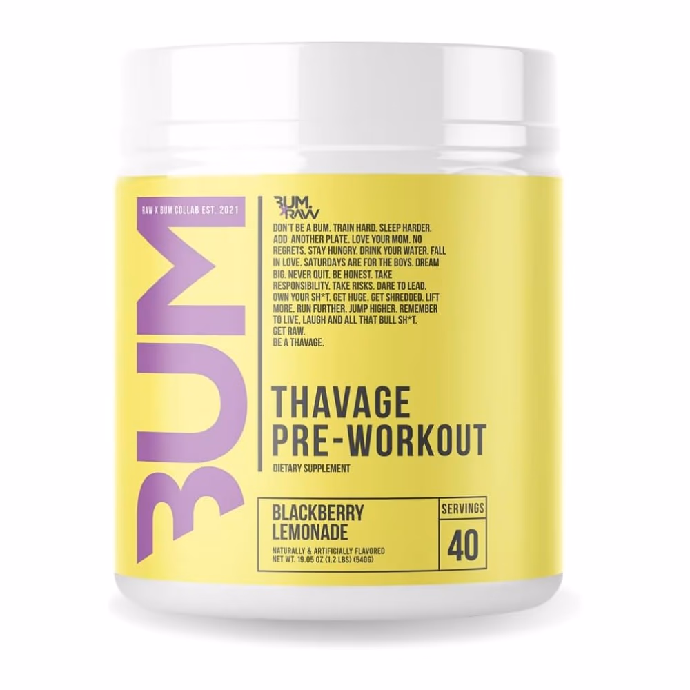 Raw Bum Thavage Pre-Workout 540g Blackberry Lemonade