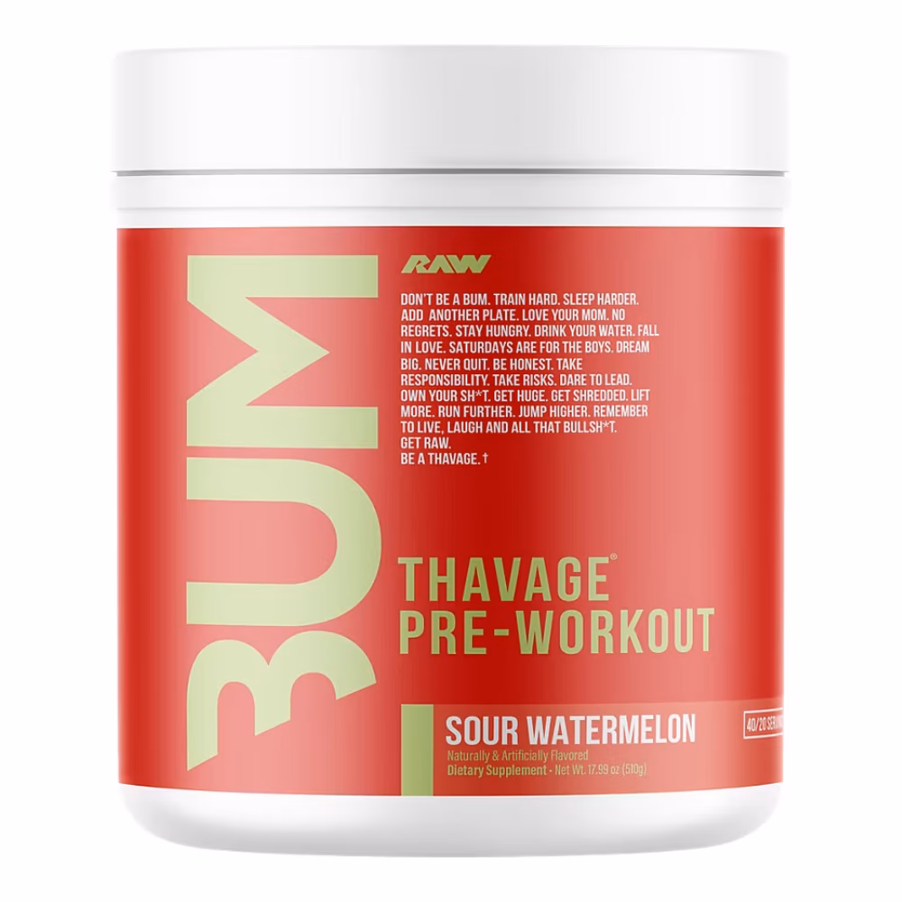 Raw Bum Thavage Pre-Workout Sour Watermelon 510g