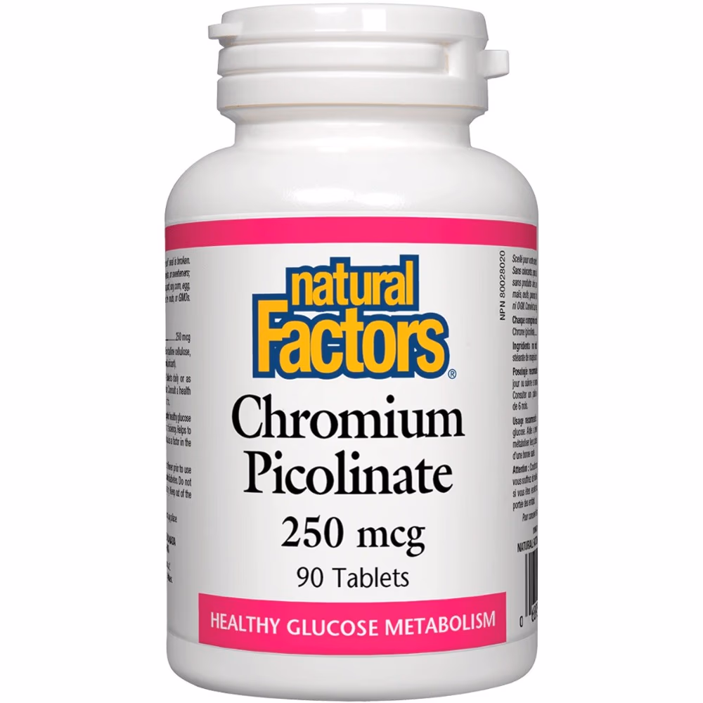 Natural Factors Chromium Picolinate 250 mcg (90 tablets) 1