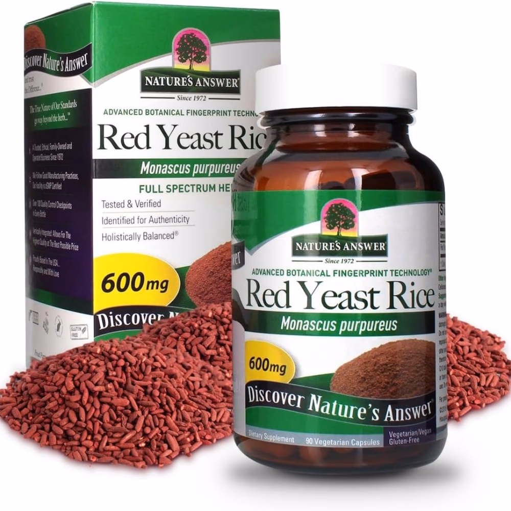 Nature's Answer Red Yeast Rice 600mg 90 Veg Caps 1