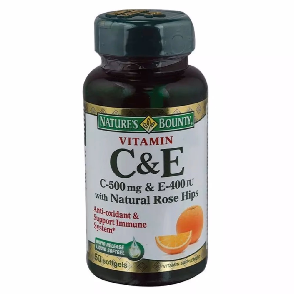 Nature's Bounty C & E with Rose Hips 50 Capsules