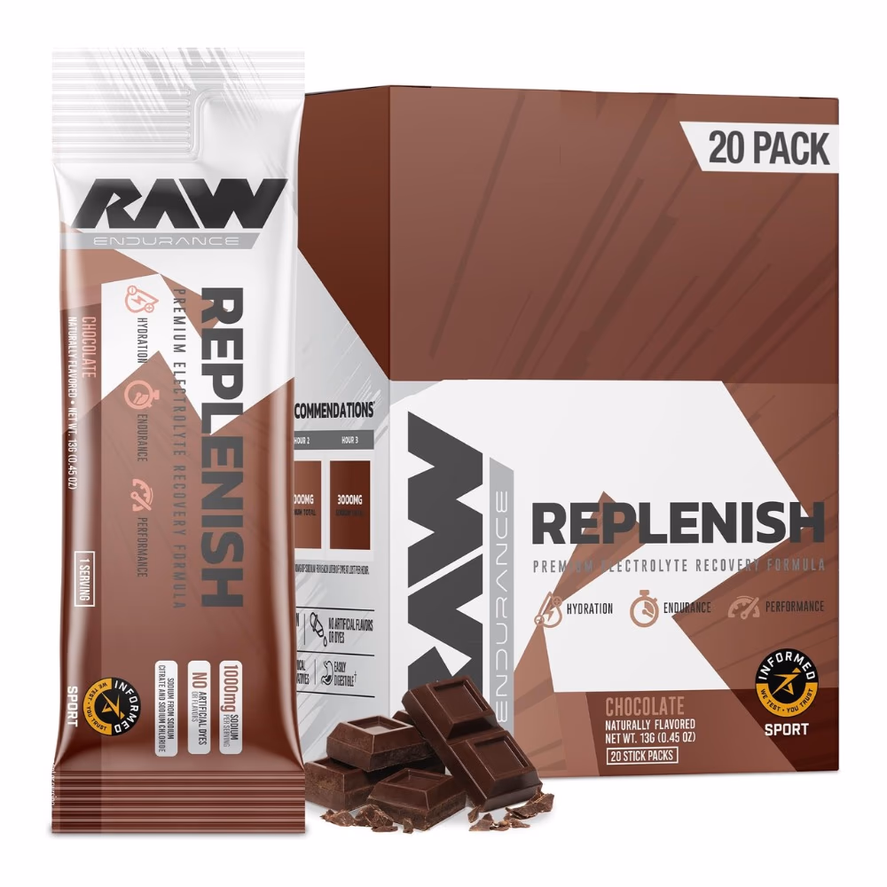 Raw Replenish Endurance Powder Chocolate Stick 20s 1