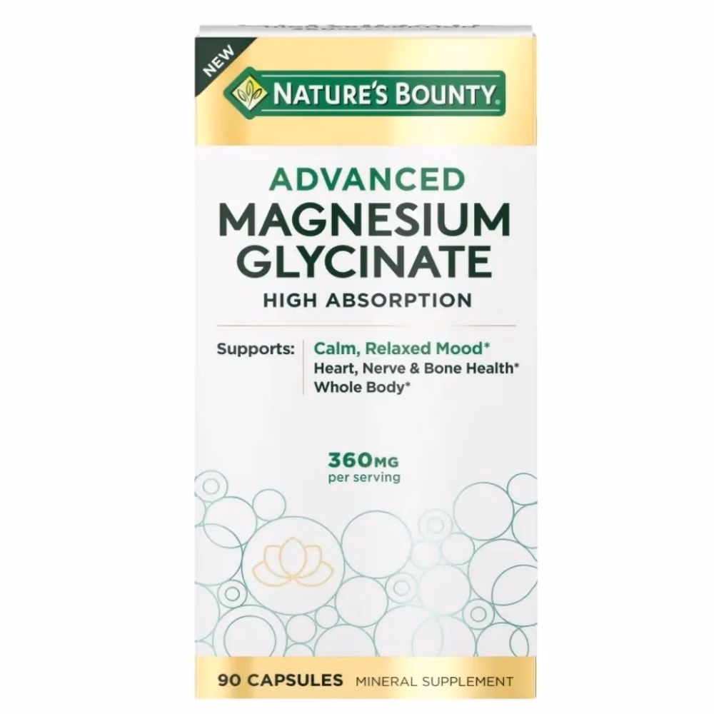 Nature’s Bounty Magnesium Glycinate 360mg 90 Capsules