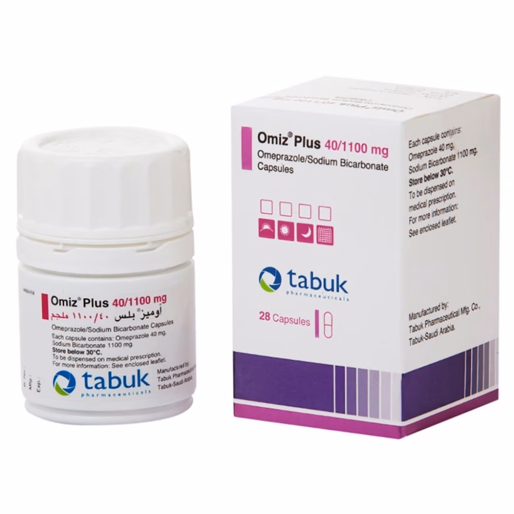Omiz Plus 40mg/1100mg Cap 28s