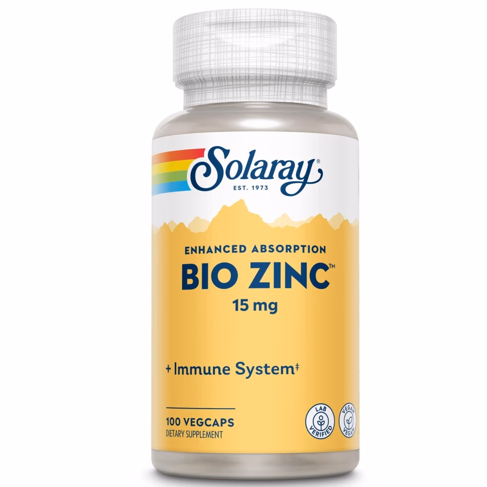 Solaray Bio Zinc 15mg 100 Veg Caps 1