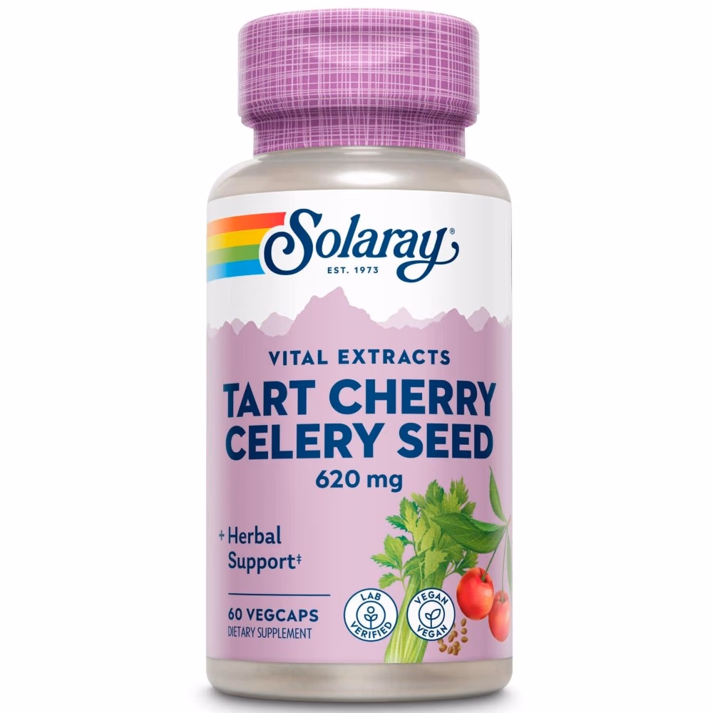 Solaray Tart Cherry Celery Seed 60 Veg Caps