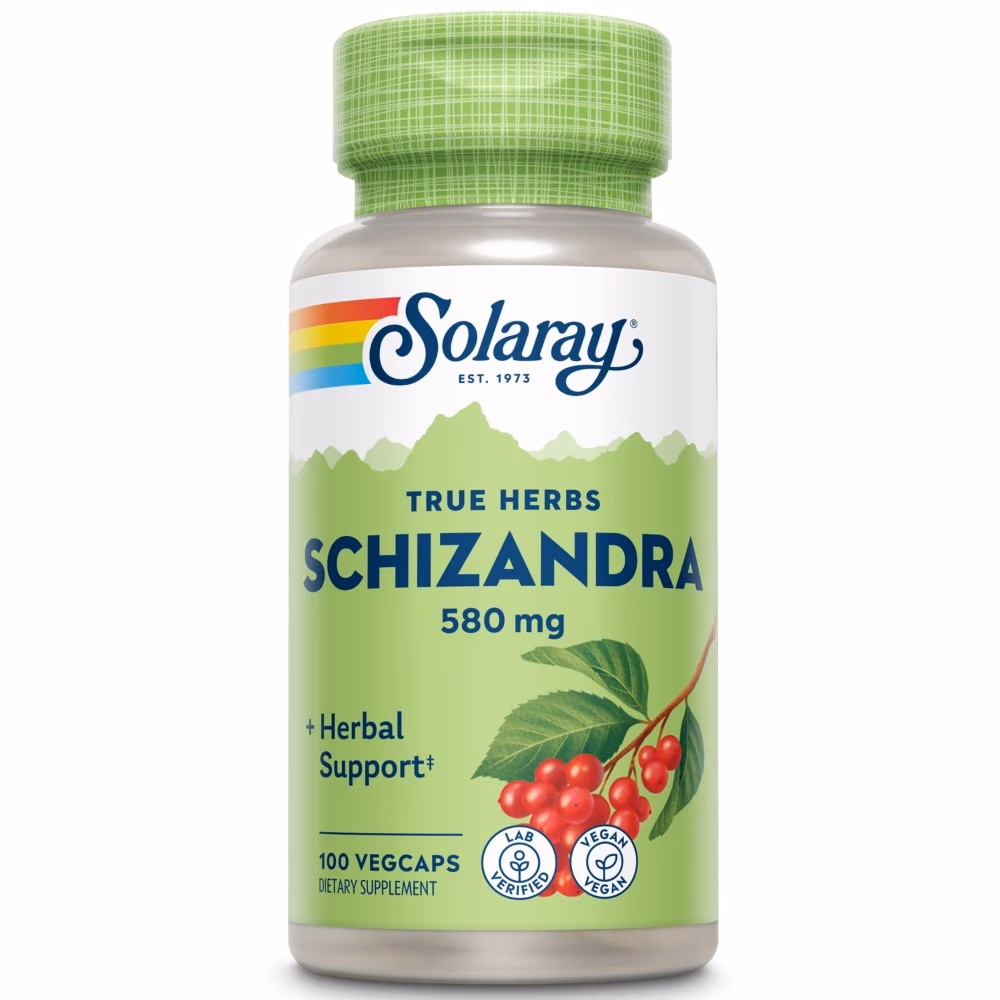 Solaray Schizandra 580mg 100 Veg Caps