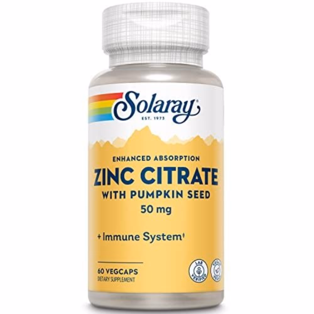 Solaray Zinc 50mg with Pumpkin Seed 60 Capsules 1
